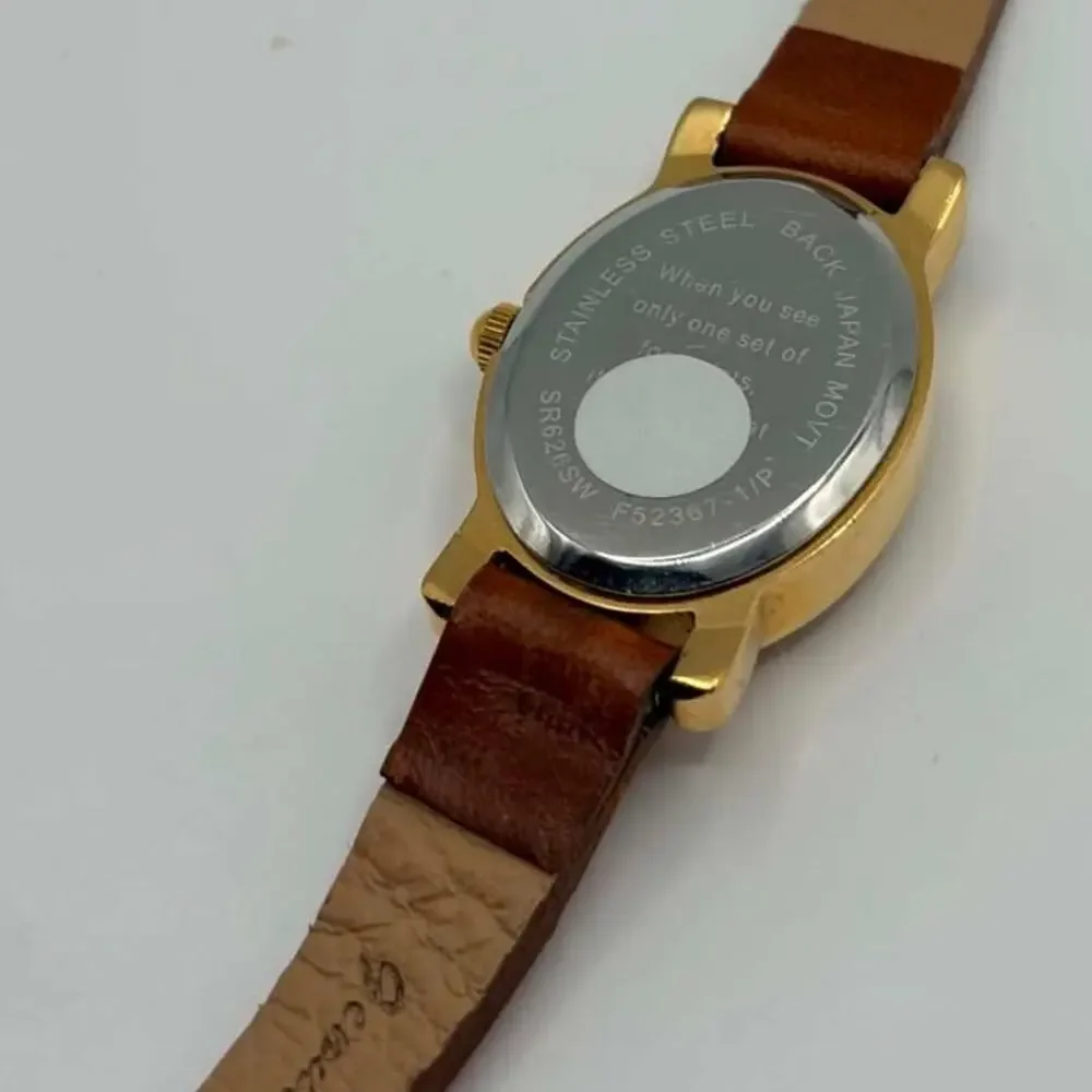 Gold & Brown Footprint Watch